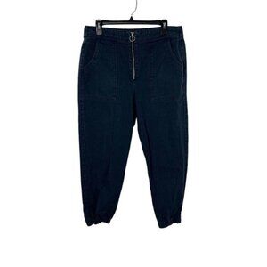 Tgla Women’s Cargo Pants‎ Large Gray Pockets Front Zip